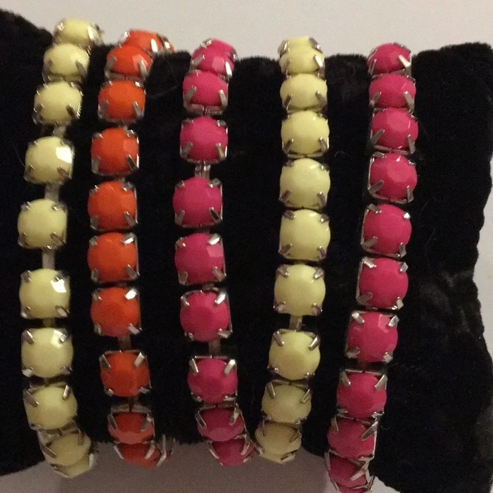 Set of 5 stretchy bead Bracelet (N) - Picture 3 of 4